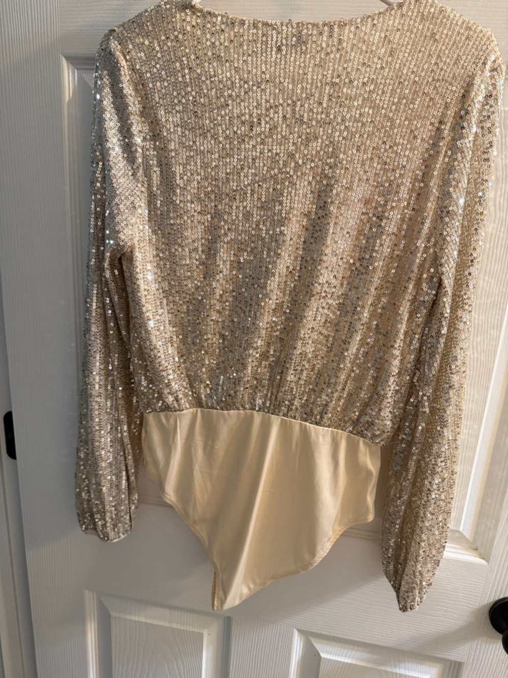 Gilli Gold Sequin Wrap Bodysuit - Picture 3 of 3